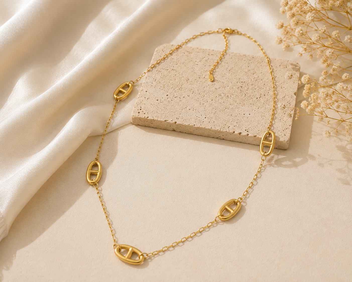 Collier Maille Marine Doré