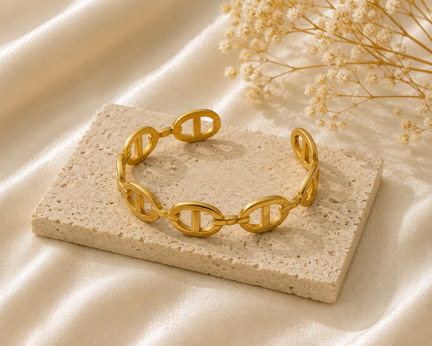 Bracelet Maille Marine Doré