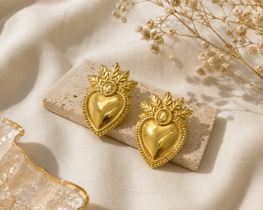 Boucles d'oreilles Ex-Voto Doré