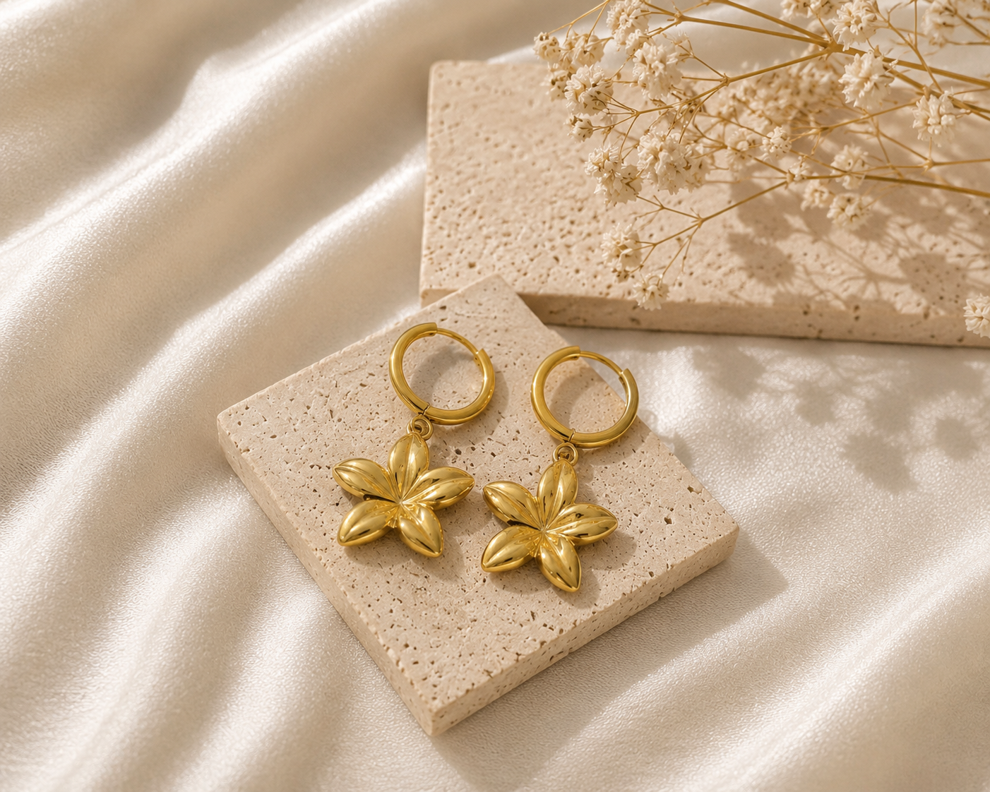 Boucles d'oreilles Fleur de Monoï